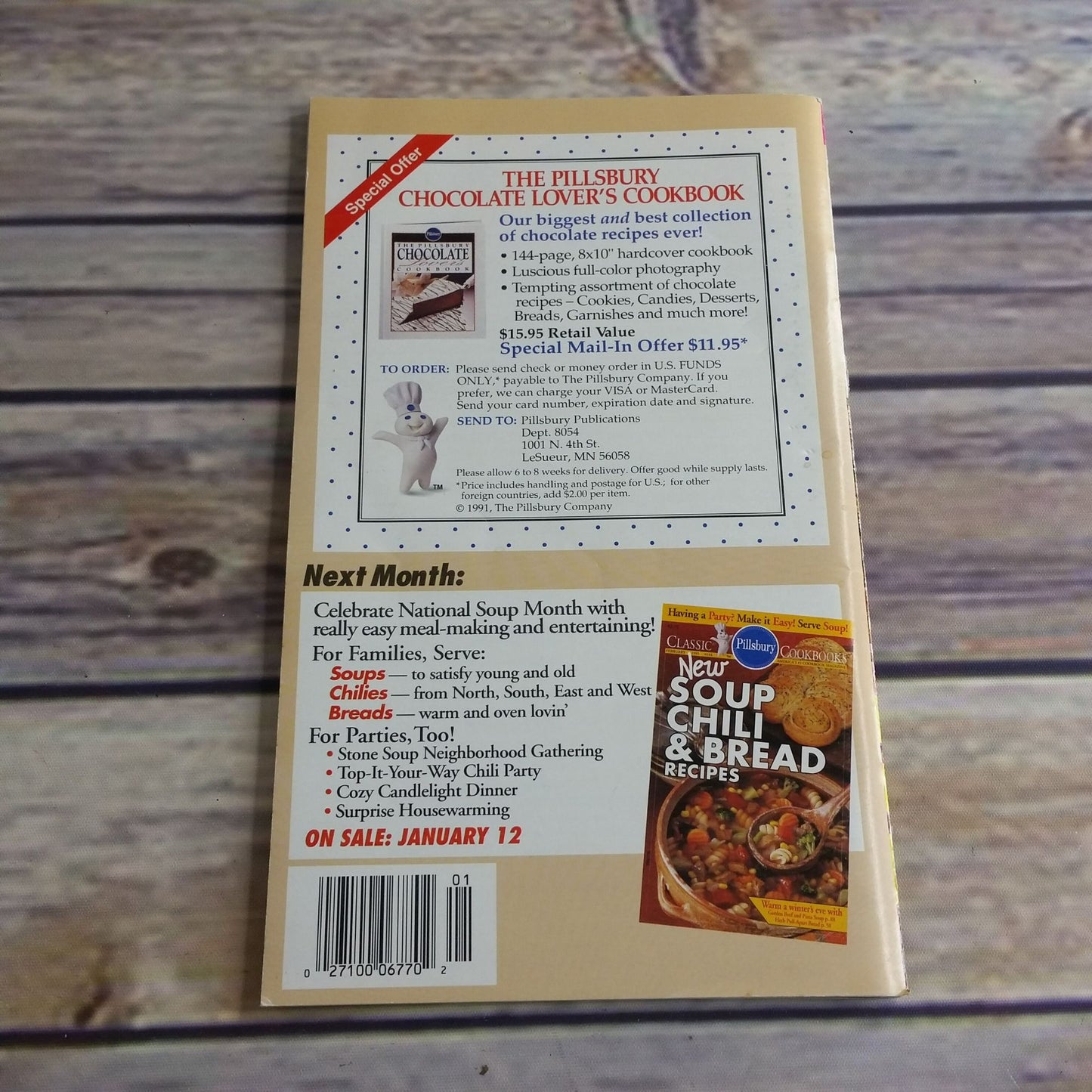 Vintage Cookbook Pillsbury Chocolate and Other Cravings Recipes Best Recipes 1993 Paperback Promo Booklet