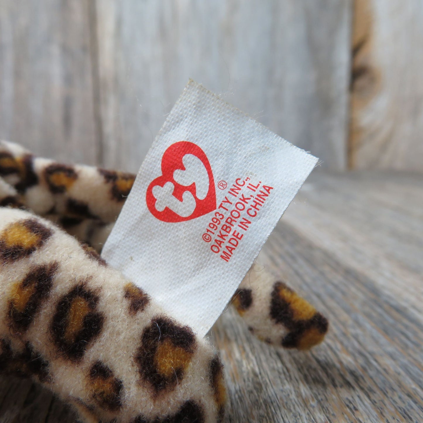 Vintage Freckles the Leopard Plush Ty Teenie Beanie Babies McDonald's 1999 Cheetah