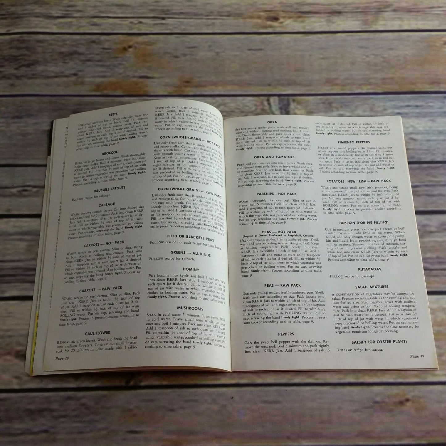Vintage Kerr Home Canning Book Cookbook Recipes 1940s Booklet Canning Tips Food Preservation