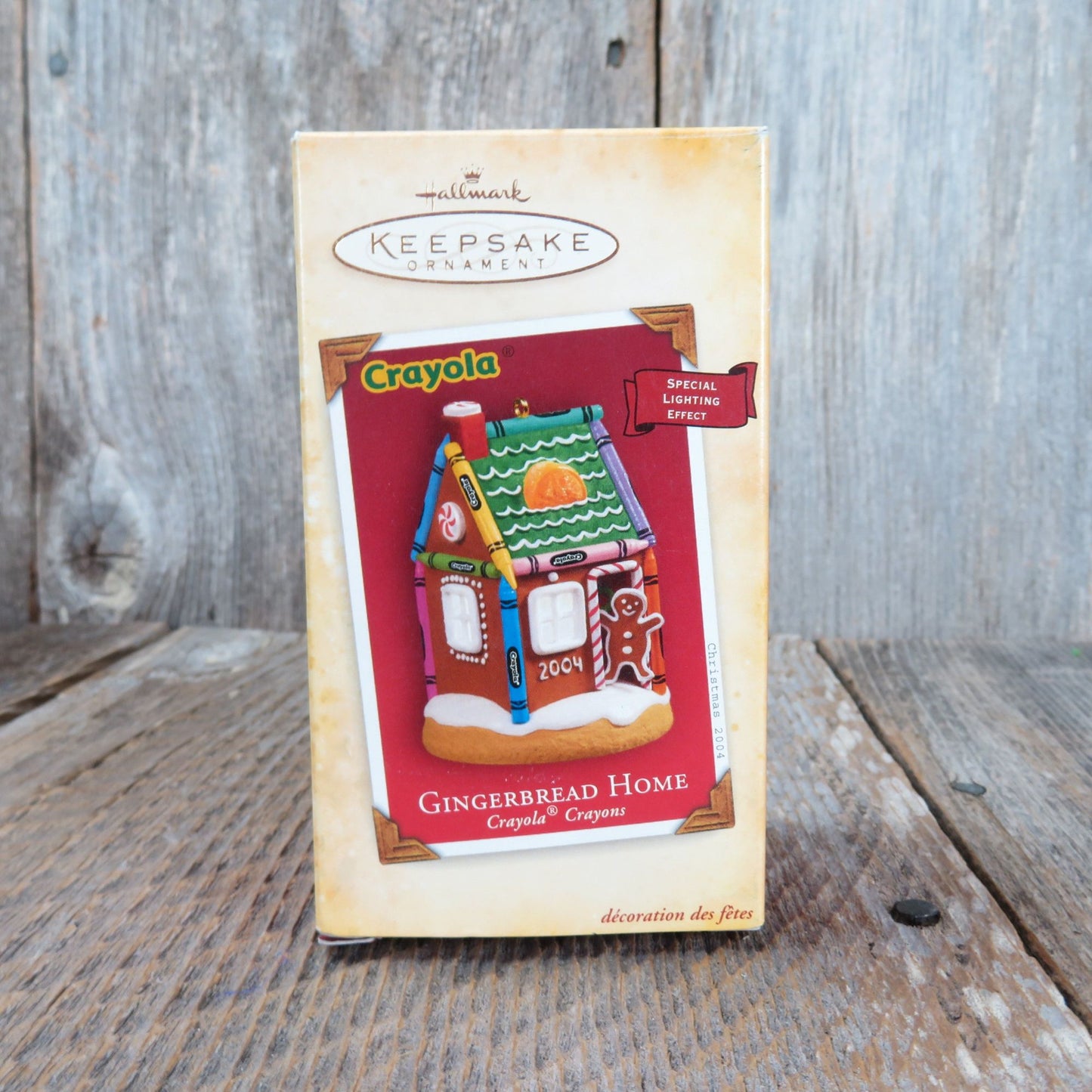 Crayola Gingerbread House Ornament Hallmark Crayon 2004 Light Cover Christmas