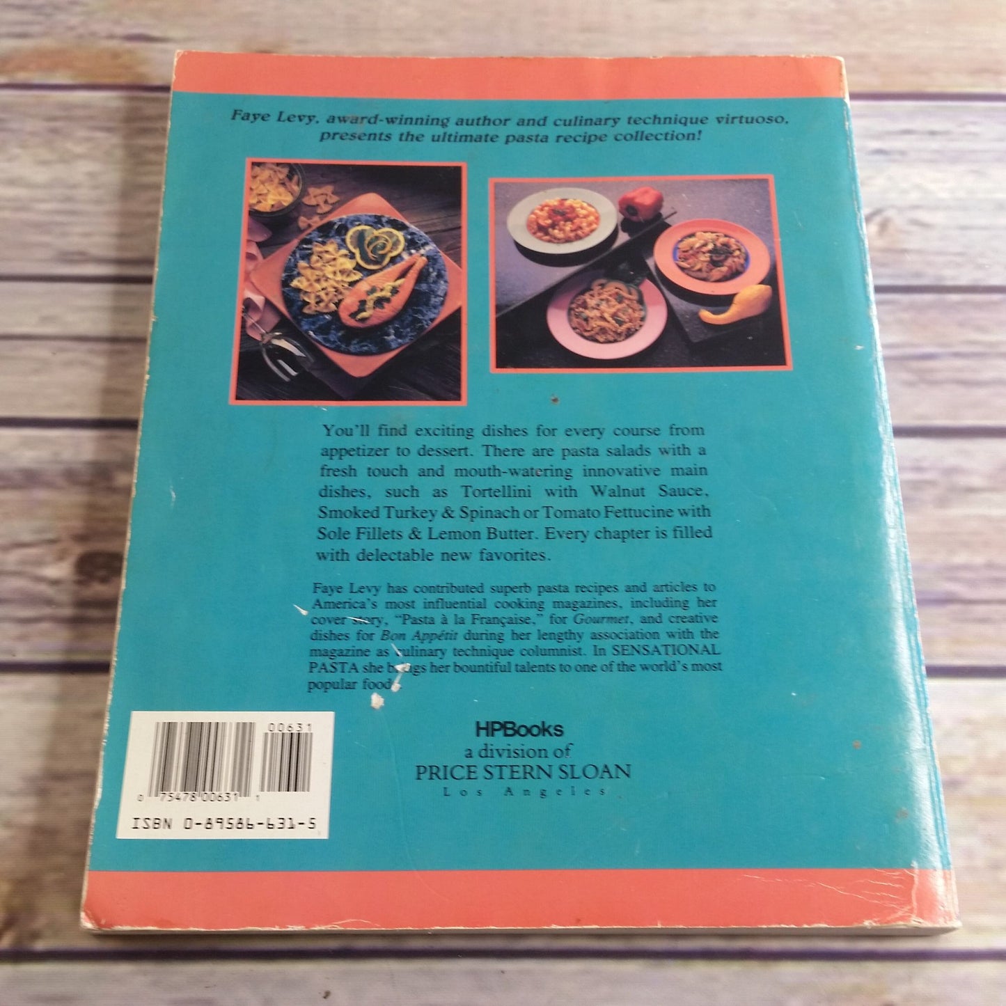 Vintage Cookbook Sensational Pasta Recipes 1989 Faye Levy Paperback HP Books 1980s Pasta Basics and Much More