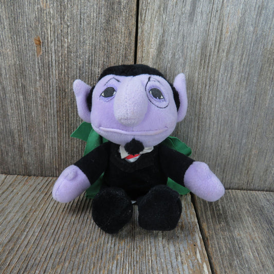 Vintage The Count Sesame Street Plush Bean Bag Count Von Count Tyco Jim Henson Stuffed Animal 1997