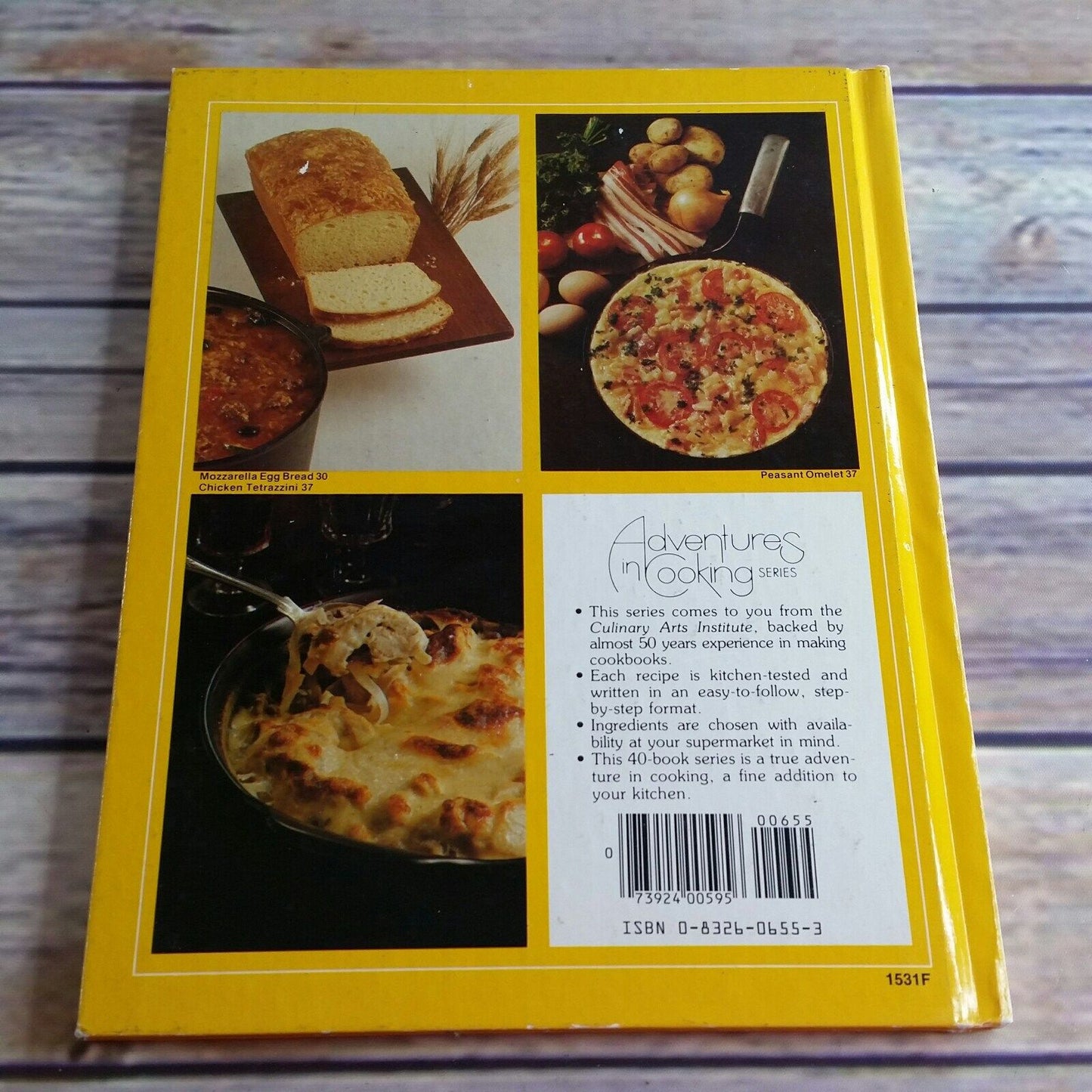 Vintage Cookbook Cooking with Cheese Recipes 1982 Adventures in Cooking Series Culinary Arts Institute Hardcover NO Dust Jacket 1980s