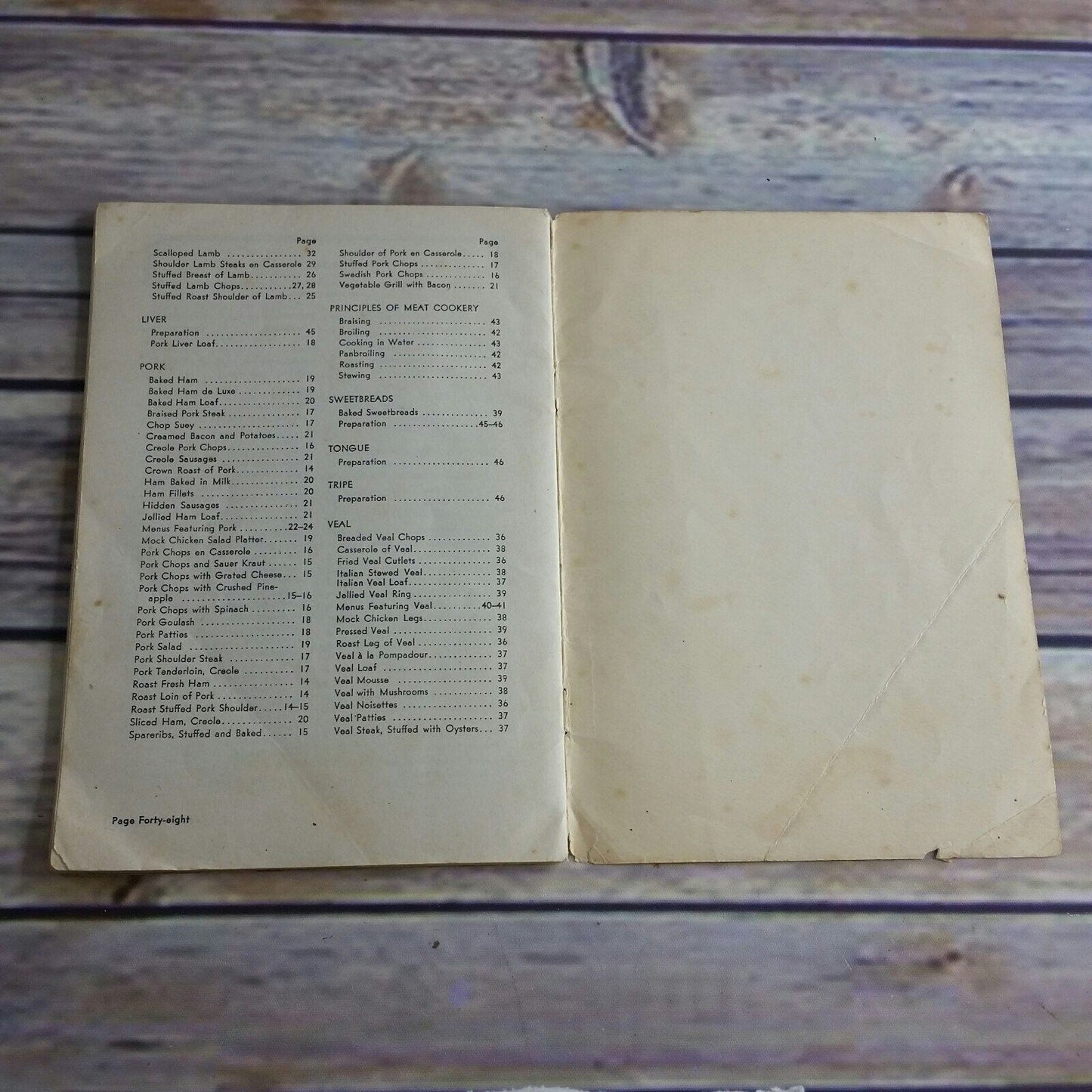 Vtg California Cookbook Meat Recipes and Menus 1931 Russ Market Company Eureka Promo Paperback Booklet National Live Stock and Meat Board