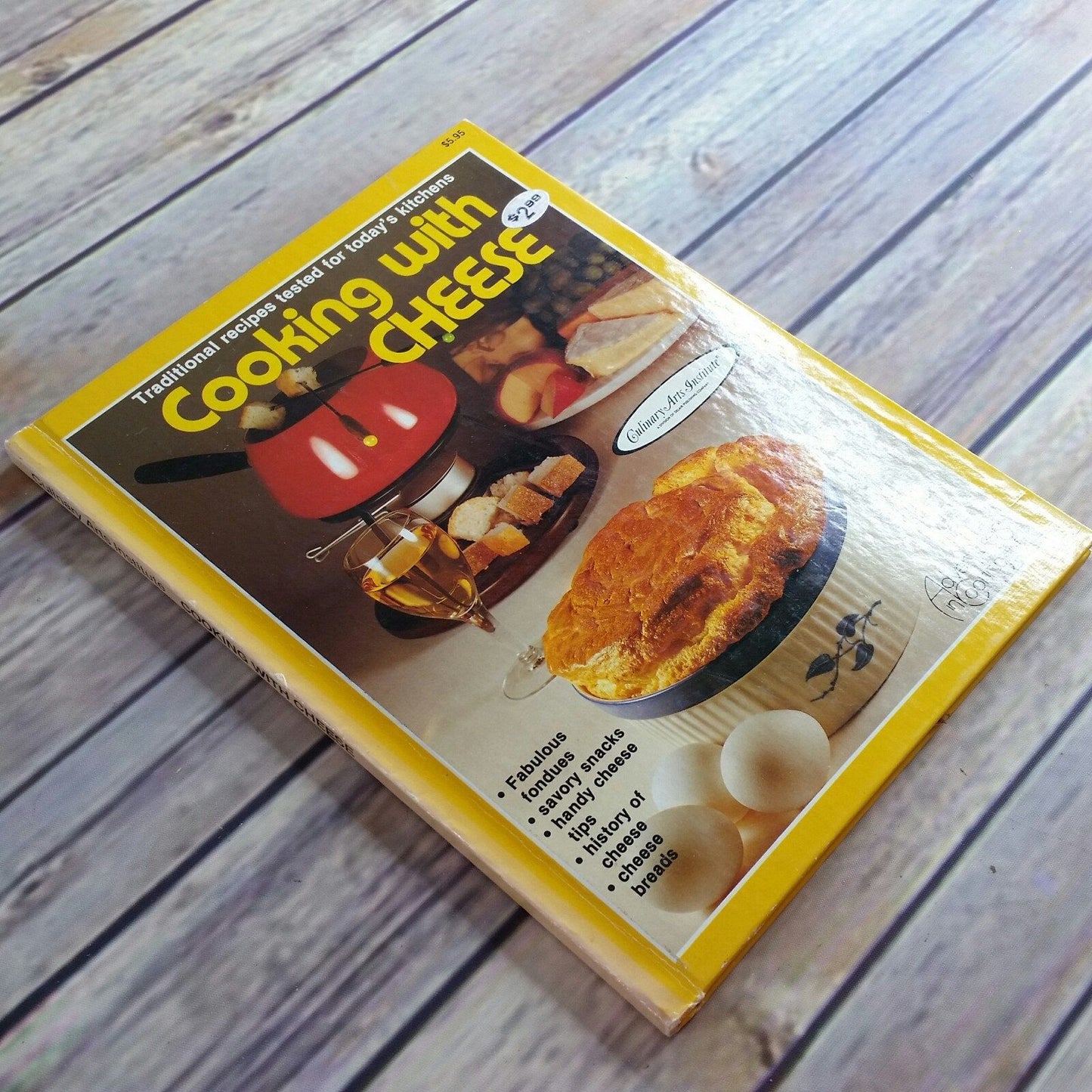 Vintage Cookbook Cooking with Cheese Recipes 1982 Adventures in Cooking Series Culinary Arts Institute Hardcover NO Dust Jacket 1980s