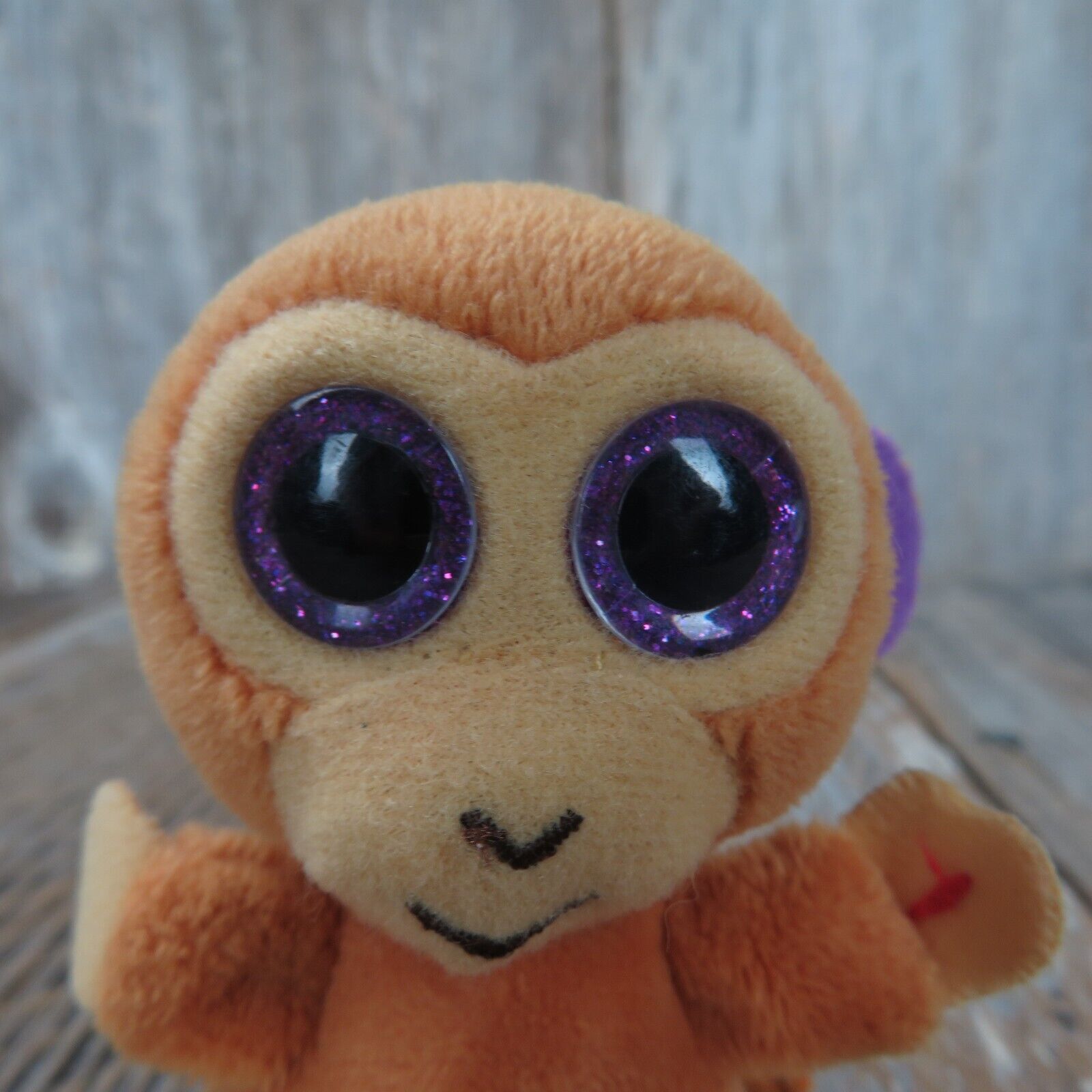 McDonalds TY Teenie Beanie Boos plush Baby Bongo The Monkey Purple