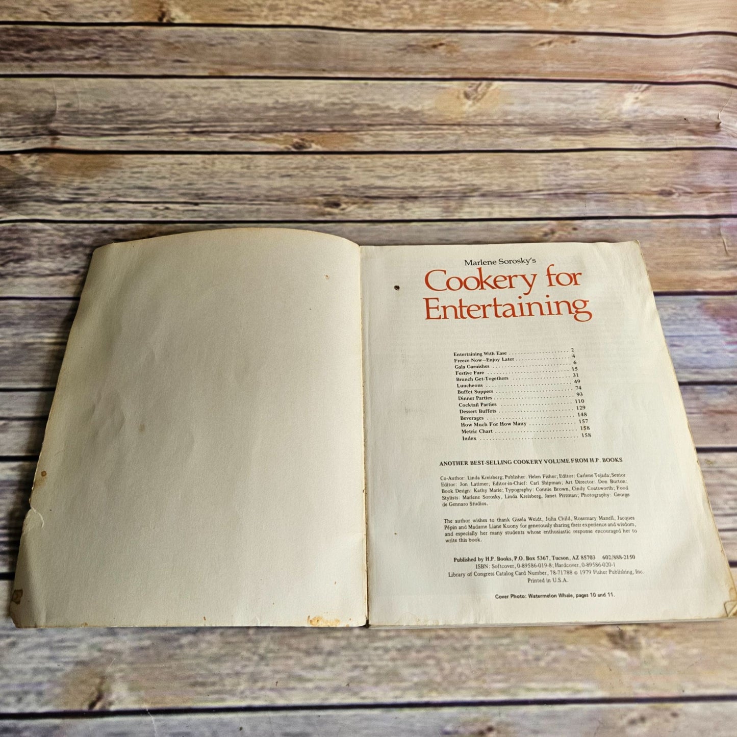 Vintage Cookbook Cookery for Entertaining Recipes 1979 Marlene Sorosky Paperback HP Books 1970s