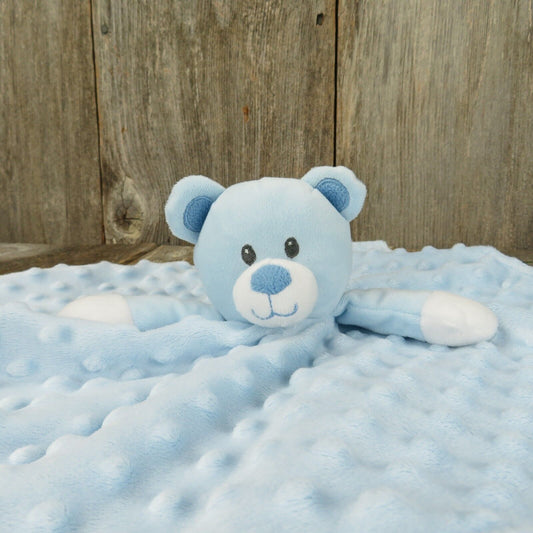 BABY STARTERS Blue Bear Plush Blanket Lovey Hugs Kisses Dots Rattle Stuffed 2014