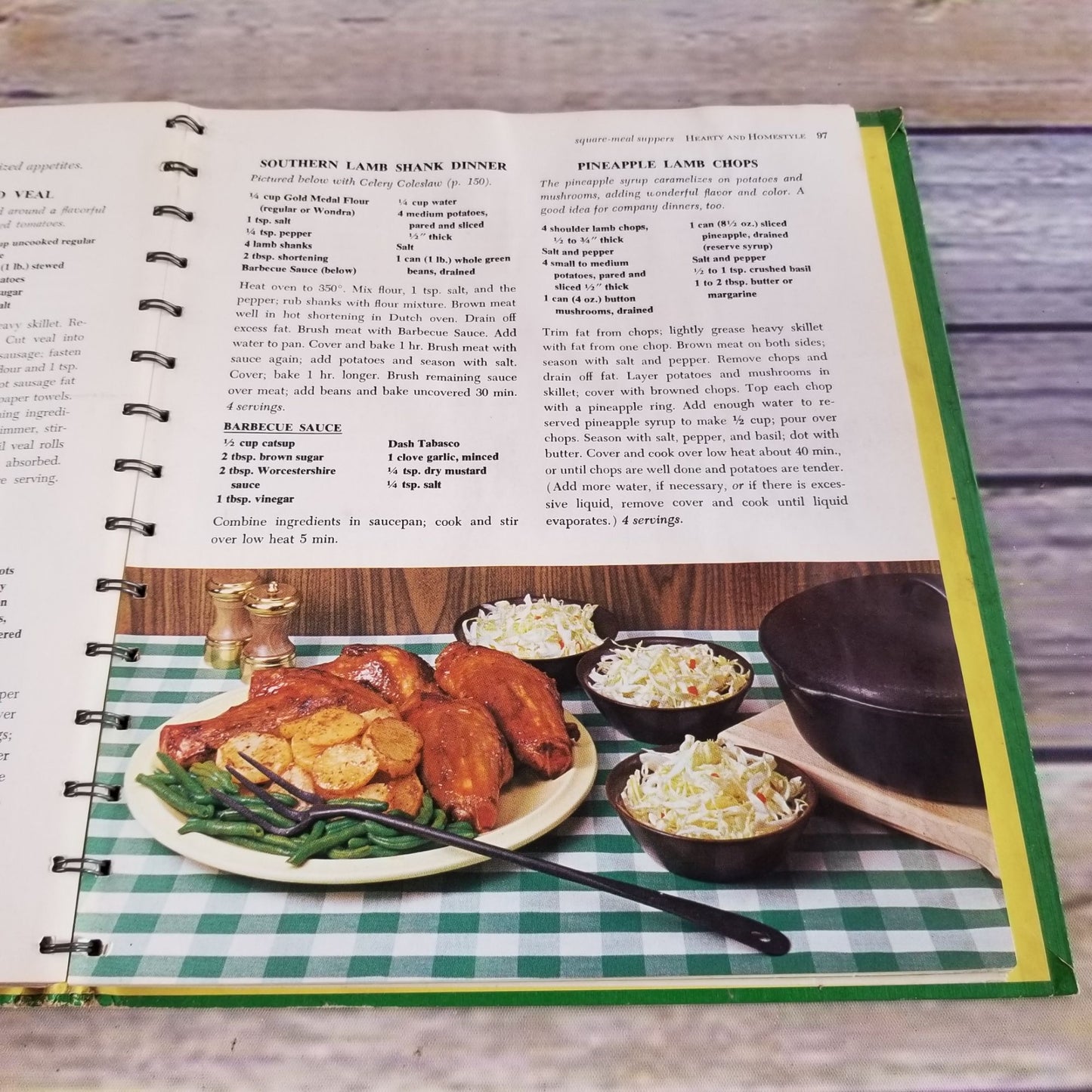 Vintage Cookbook Betty Crocker Dinner in a Dish 1965 1st Edition Green Hardcover Spiral Bound Golden Press Recipes Casseroles Skillet