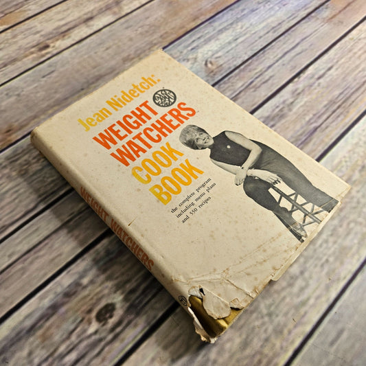 Vintage Cookbook Weight Watchers Cook Book 1966 White Hardcover With Dust Jacket Jean Nidetch