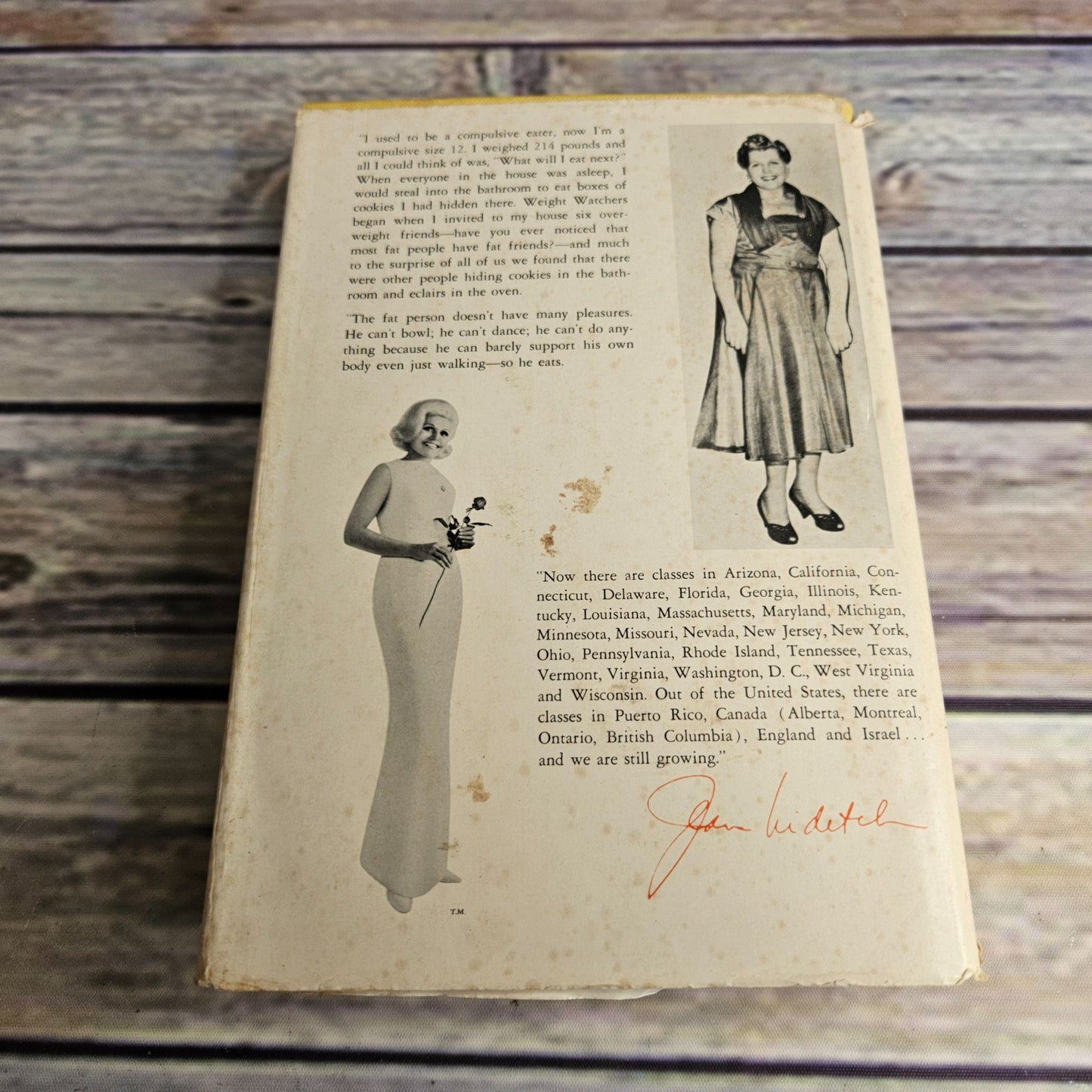 Vintage Cookbook Weight Watchers Cook Book 1966 White Hardcover With Dust Jacket Jean Nidetch