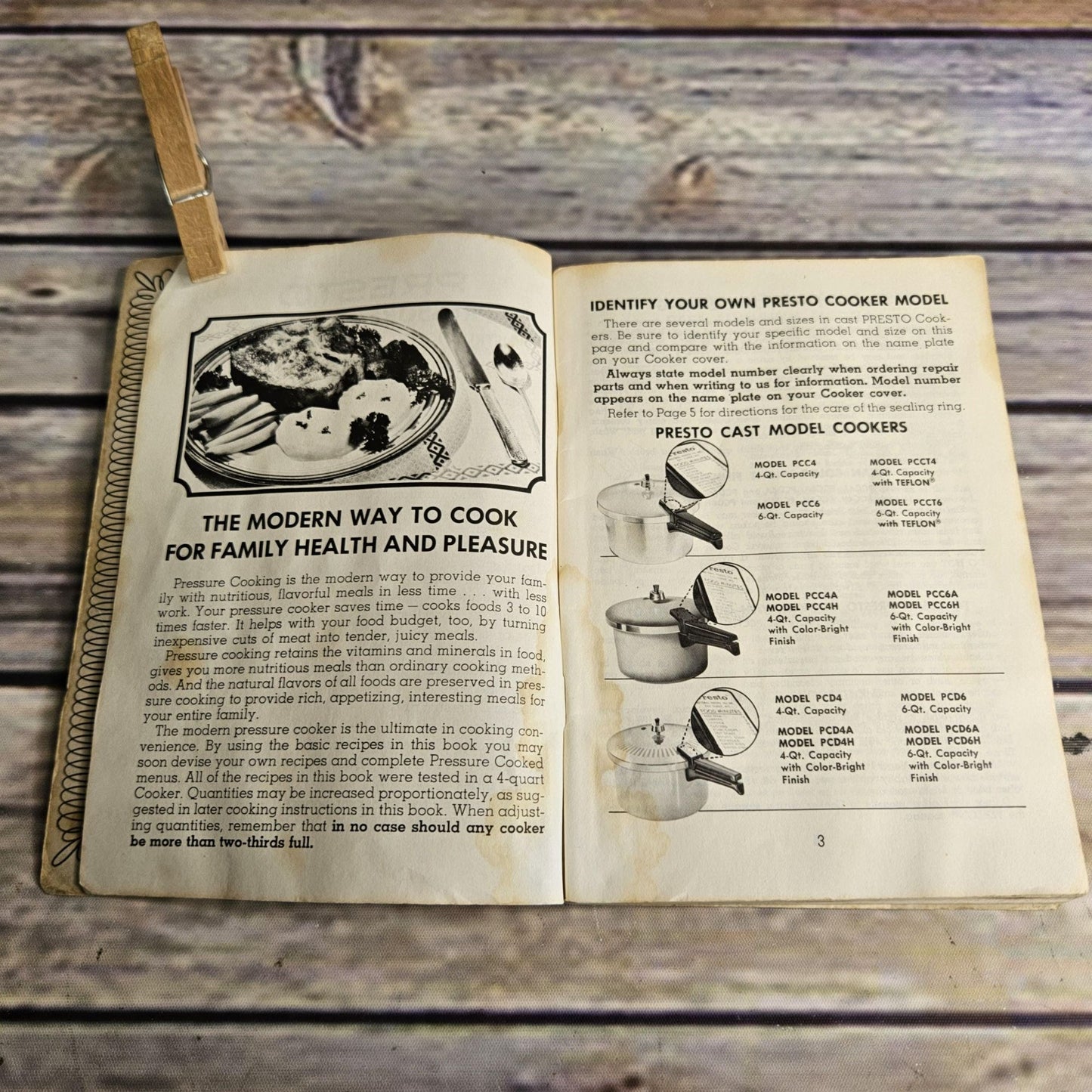 Vintage Cookbook Presto Pressure Cooker Instructions Recipes 1968 Manual