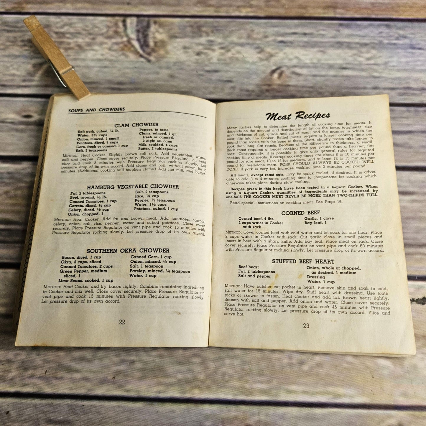 Vintage Cookbook Presto Pressure Cooker Instructions Recipes 1968 Manual