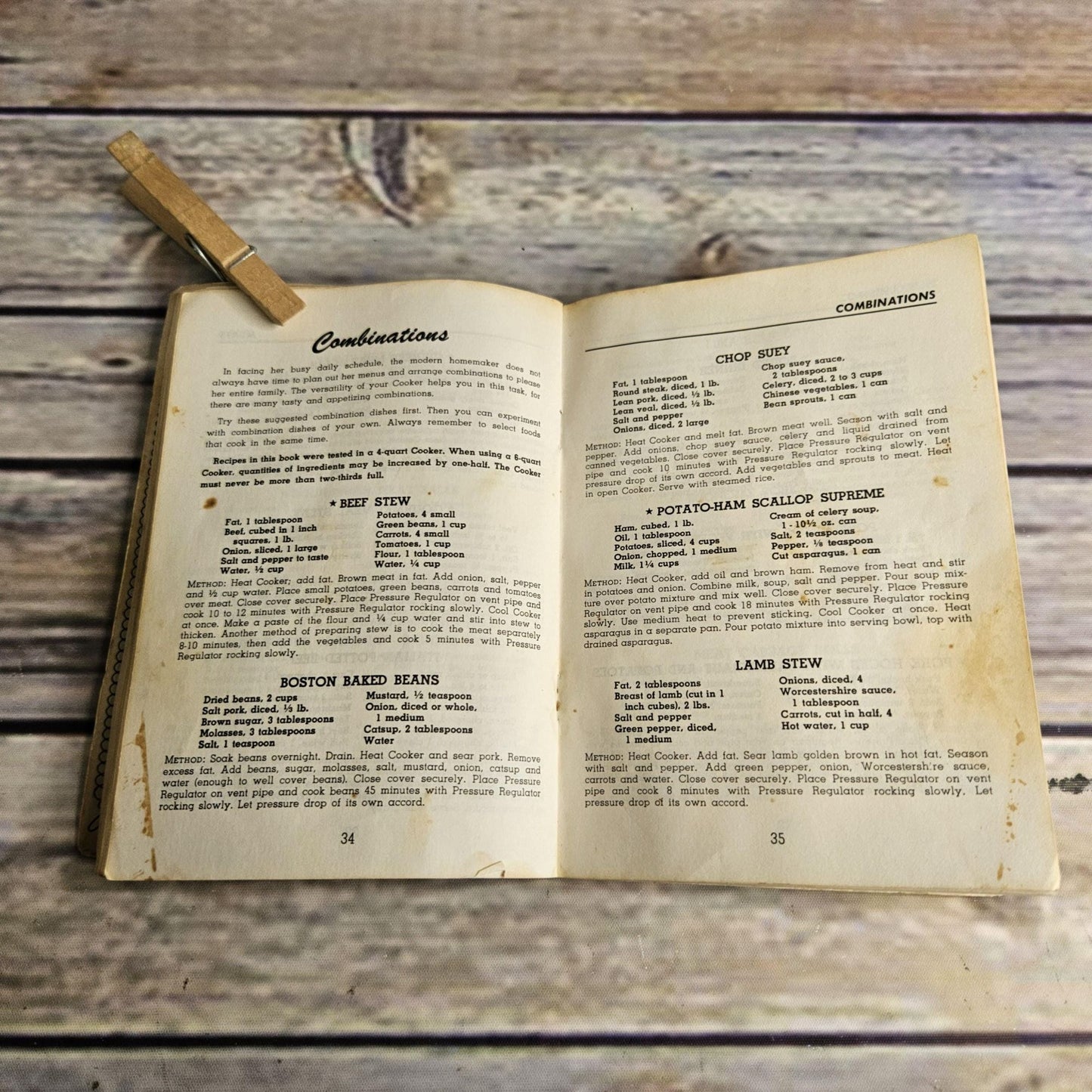 Vintage Cookbook Presto Pressure Cooker Instructions Recipes 1968 Manual