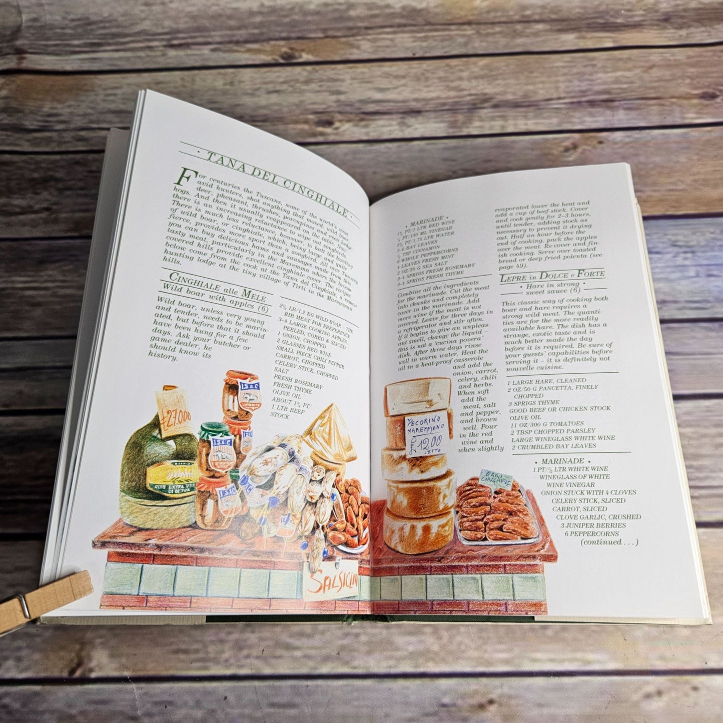 Vintage Italian Cooking Cookbook A Table in Tuscany Leslie Forbes 2001 Hardcover Recipes