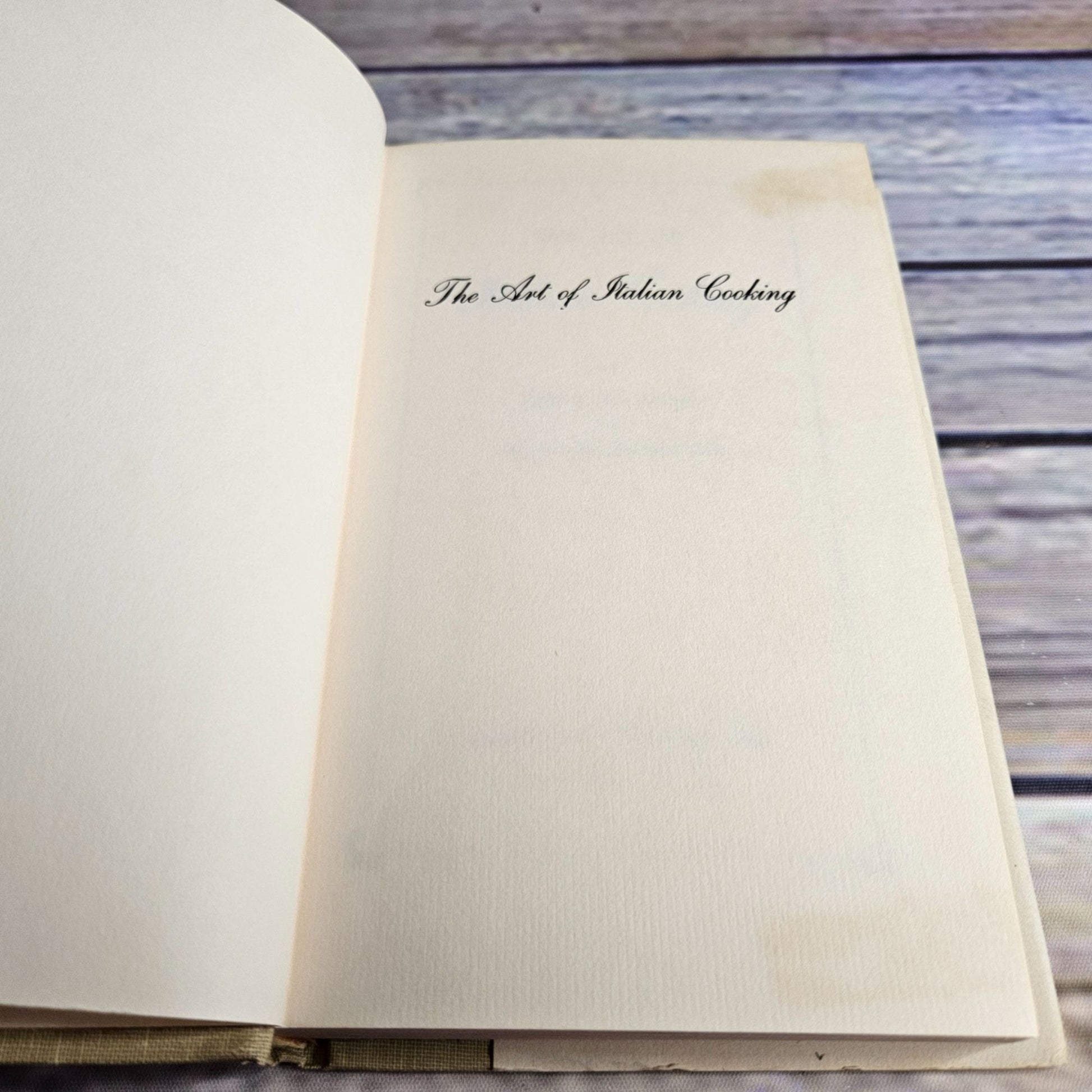 Vintage The Art of Italian Cooking Cookbook Maria Lo Pinto 1948 Hardcover Recipes WITH Dust Jacket - At Grandma's Table