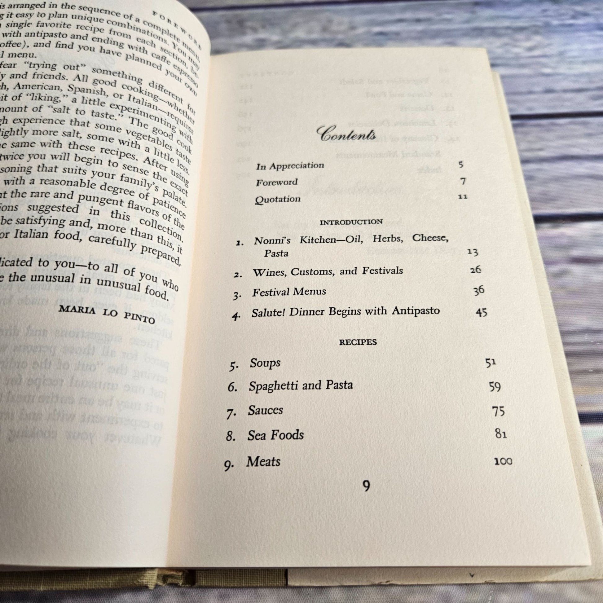 Vintage The Art of Italian Cooking Cookbook Maria Lo Pinto 1948 Hardcover Recipes WITH Dust Jacket - At Grandma's Table