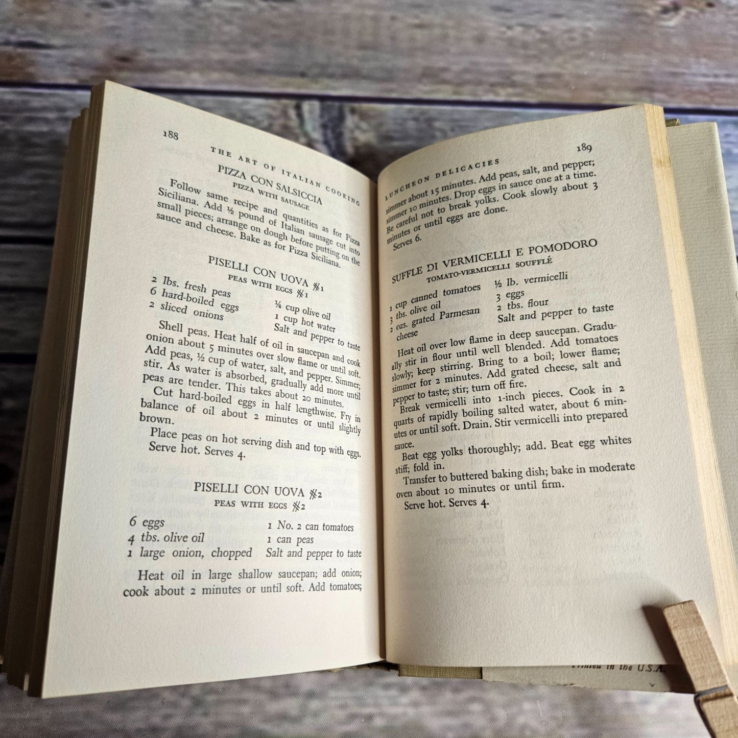 Vintage The Art of Italian Cooking Cookbook Maria Lo Pinto 1948 Hardcover Recipes WITH Dust Jacket - At Grandma's Table