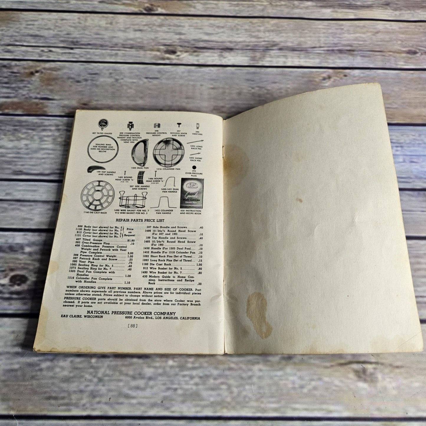 Vintage Cookbook National Pressure Cooker Recipes and Instructions 1970s Manual 1979 Canner Canning