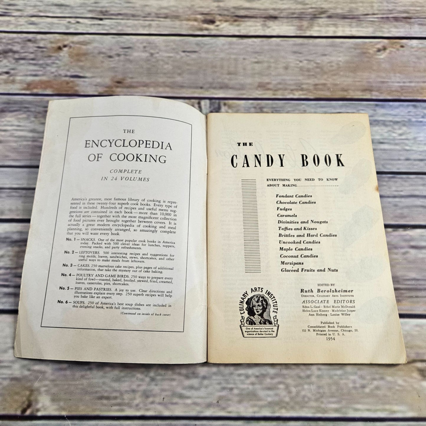 Vintage Candy Cookbook 250 Candy Recipes Culinary Arts Ruth Berolzheimer 1950 Candy Book Paperback Booklet - At Grandma's Table