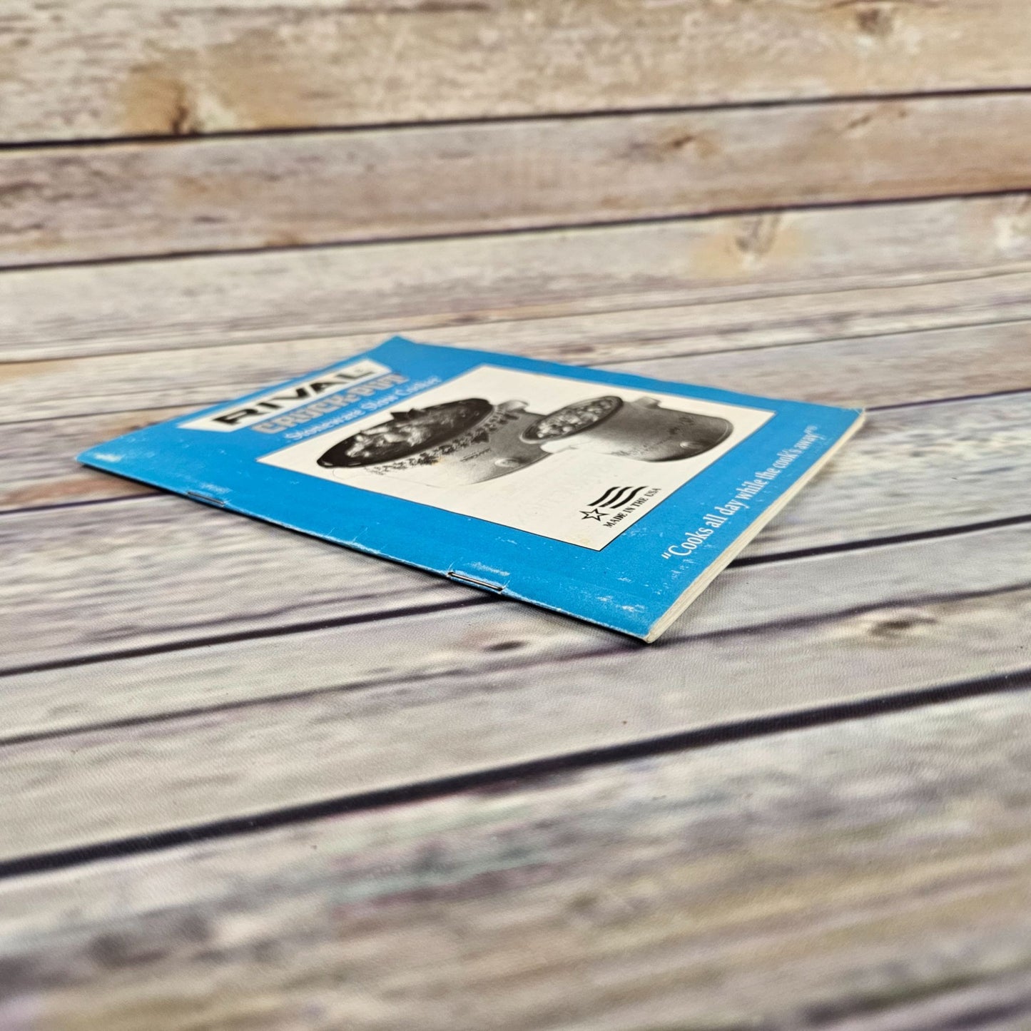 Vintage Rival Crock Pot Cookbook Owner's Manual Recipes Slow Cooker Blue Booklet Pamphlet English and French