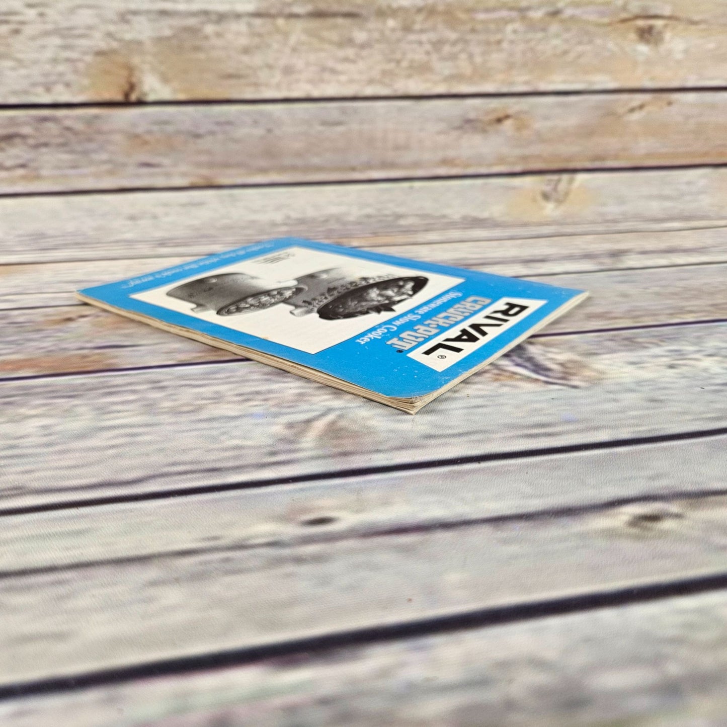 Vintage Rival Crock Pot Cookbook Owner's Manual Recipes Slow Cooker Blue Booklet Pamphlet English and French