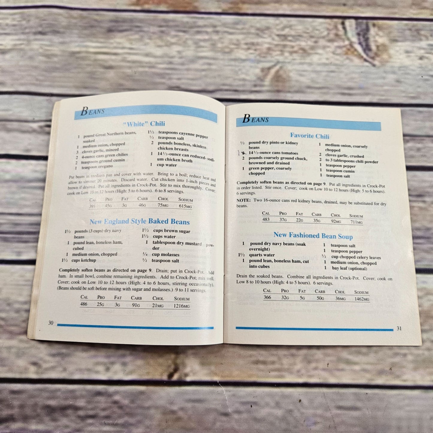 Vintage Rival Crock Pot Cookbook Owner's Manual Recipes Slow Cooker Blue Booklet Pamphlet English and French