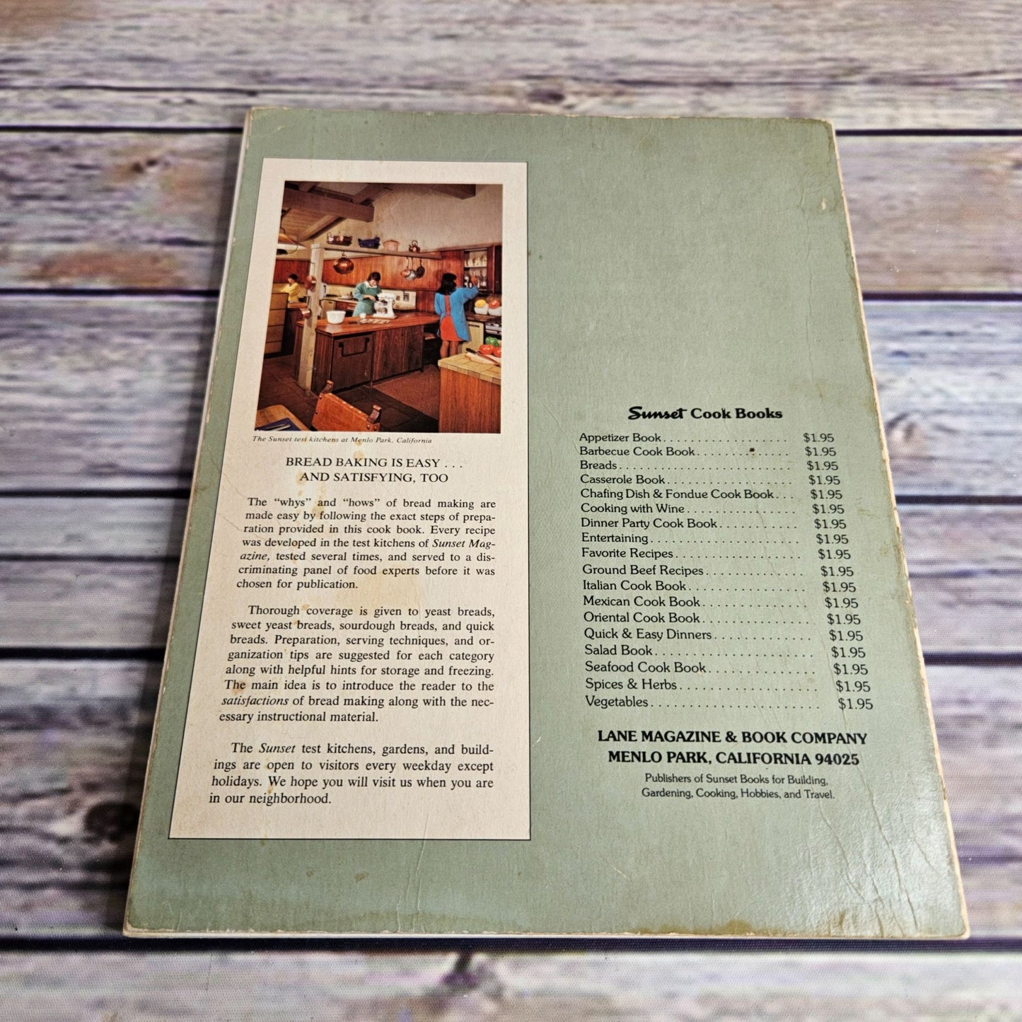 Vintage Cookbook Sunset Breads Recipes 1974 Sixteenth Printing Paperback Book Yeast Breads Sweet Sourdough Quick Breads