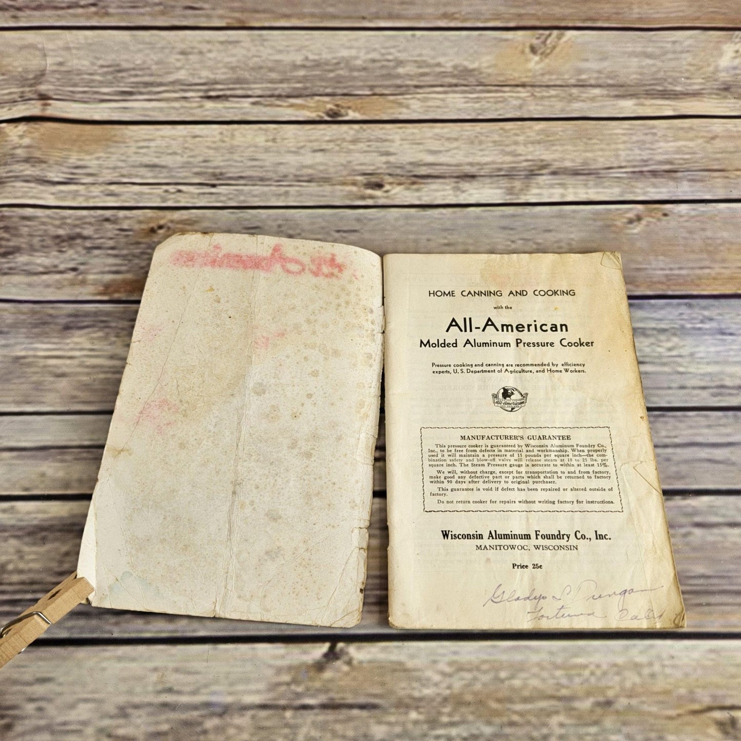 Vintage Canning Cookbook Recipes Wisconsin Aluminum Foundry Co The All American Way Booklet Food Preservation