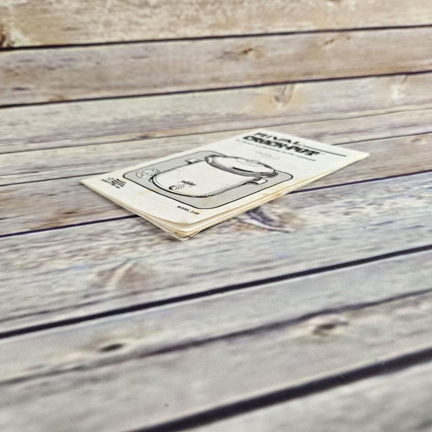 Vintage Rival Crock Pot Cookbook Owner's Manual Model Recipes Slow Cooker 3100 Paperback Booklet