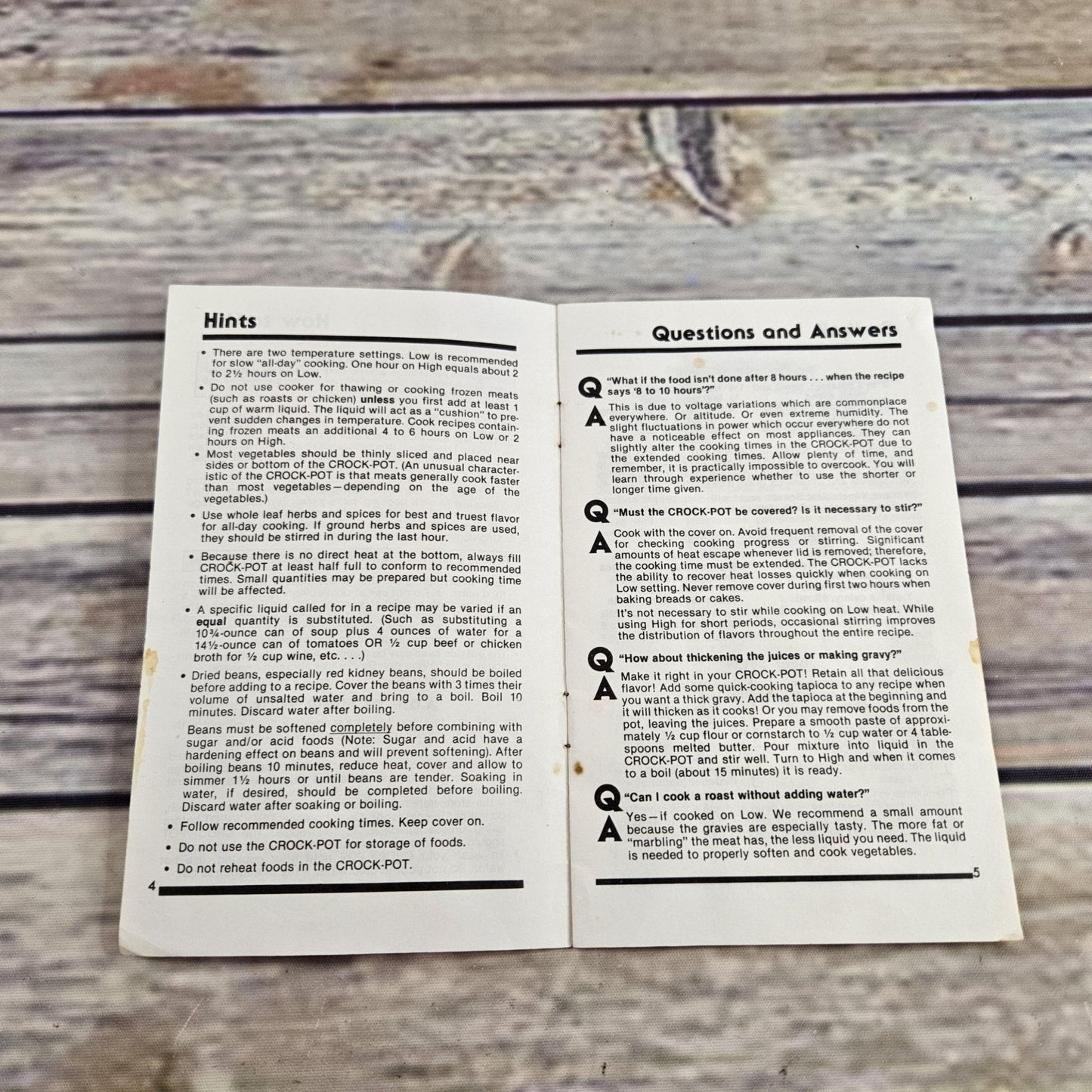 Vintage Rival Crock Pot Cookbook Owner's Manual Model Recipes Slow Cooker 3100 Paperback Booklet