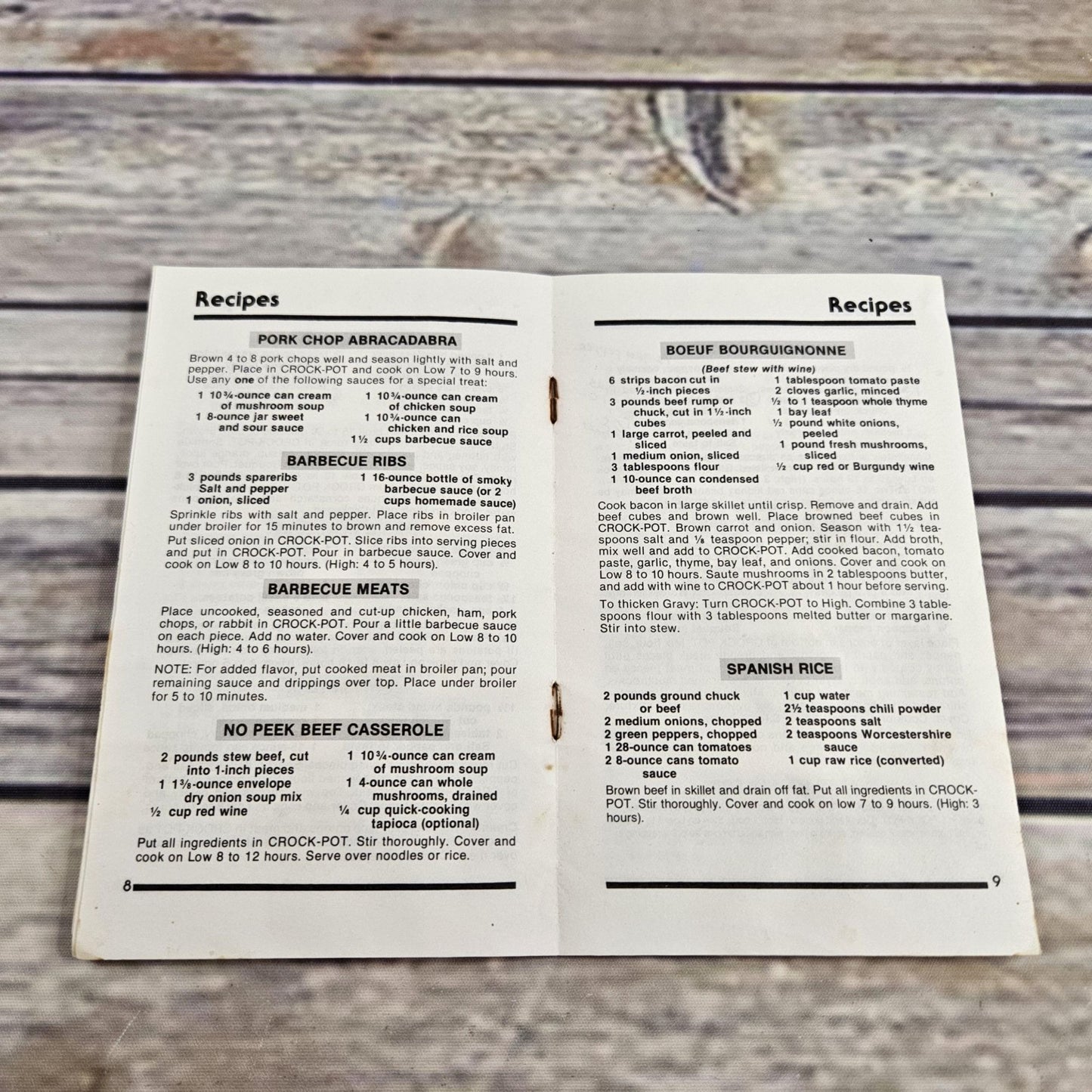 Vintage Rival Crock Pot Cookbook Owner's Manual Model Recipes Slow Cooker 3100 Paperback Booklet