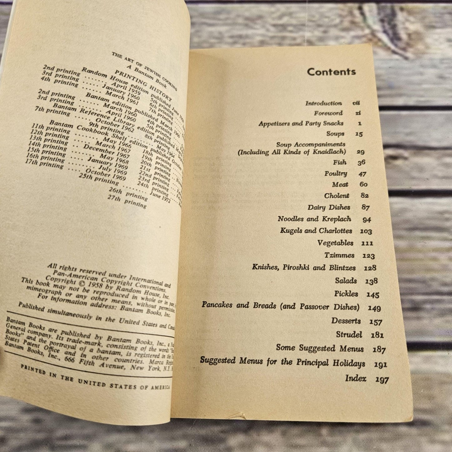 Vintage Cookbook The Art of Jewish Cooking Recipes 1972 Jennie Grossinger Paperback Bantam Book Jewish Food