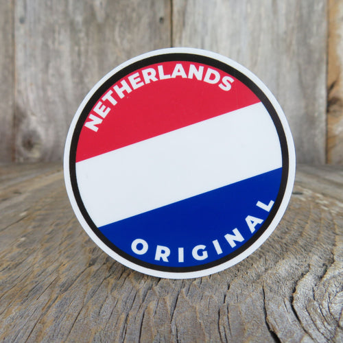 Netherlands Original Sticker Netherlands Red White Blue Flag Waterproof Circle Home Pride Proud