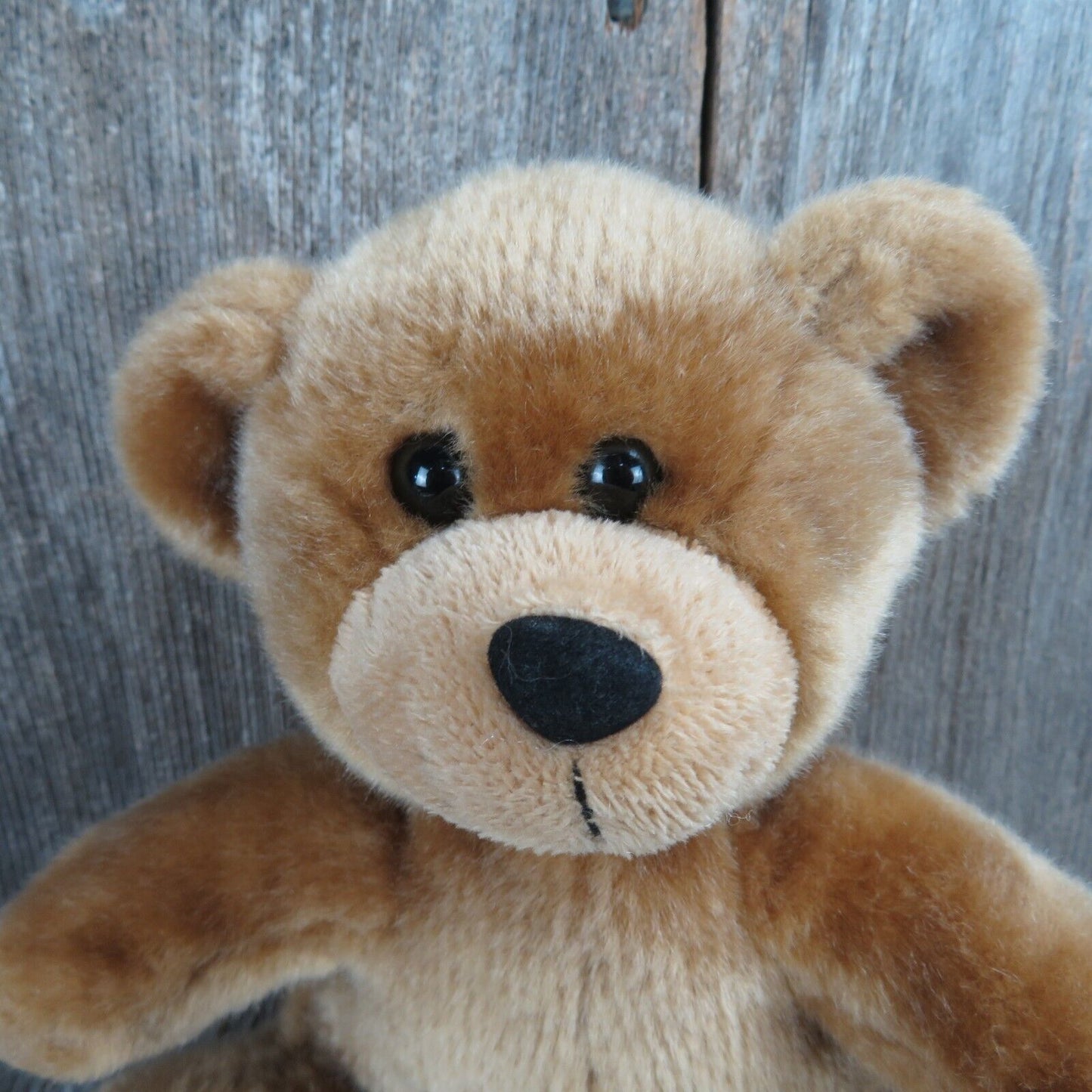 Teddy Bear Plush Brown My Town Kids Hard Flocked Nose Sitting Stuffed Animal Toy