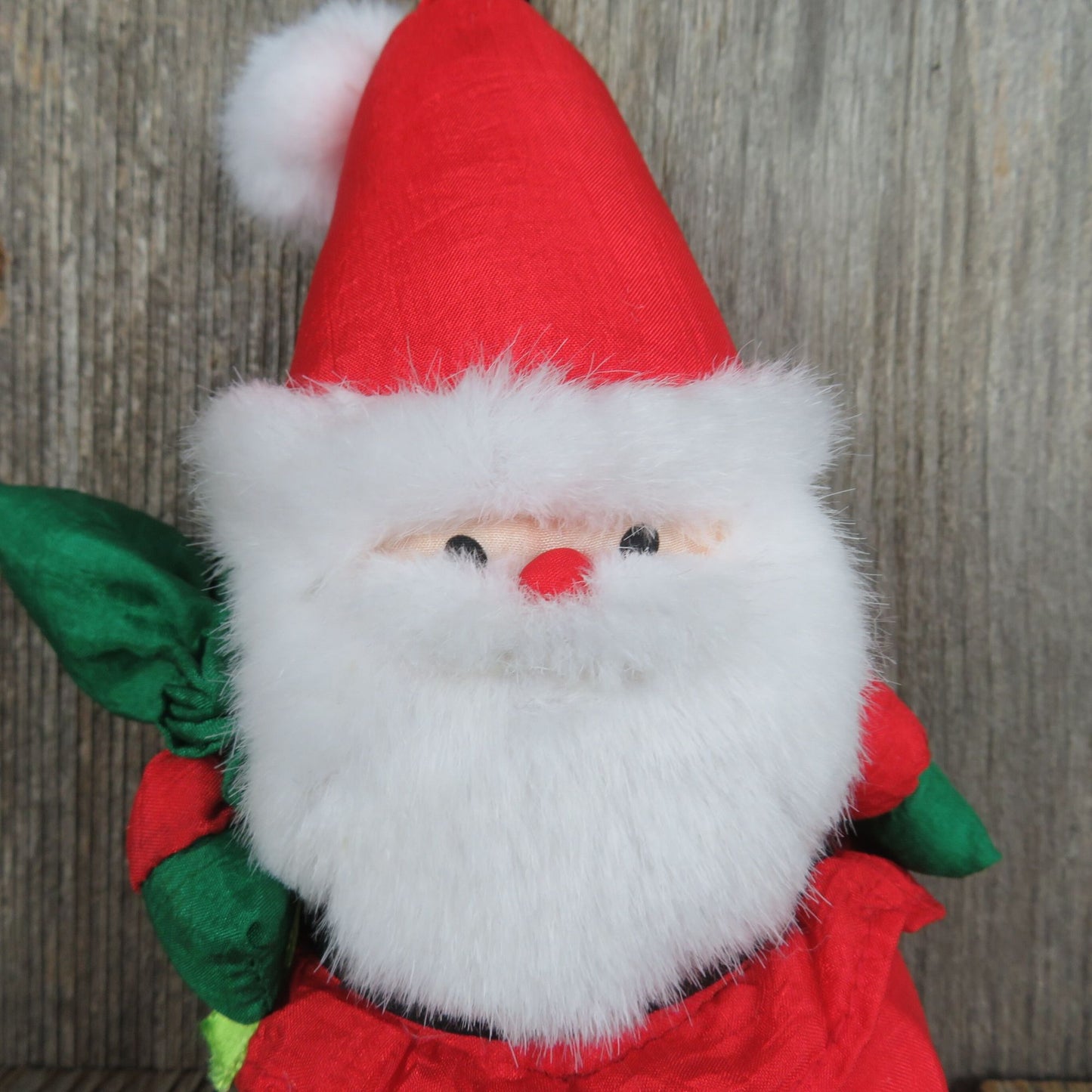 Vintage Santa Claus Plush Slick Nylon Stuffins Christmas Stuffed Animal Doll 1993