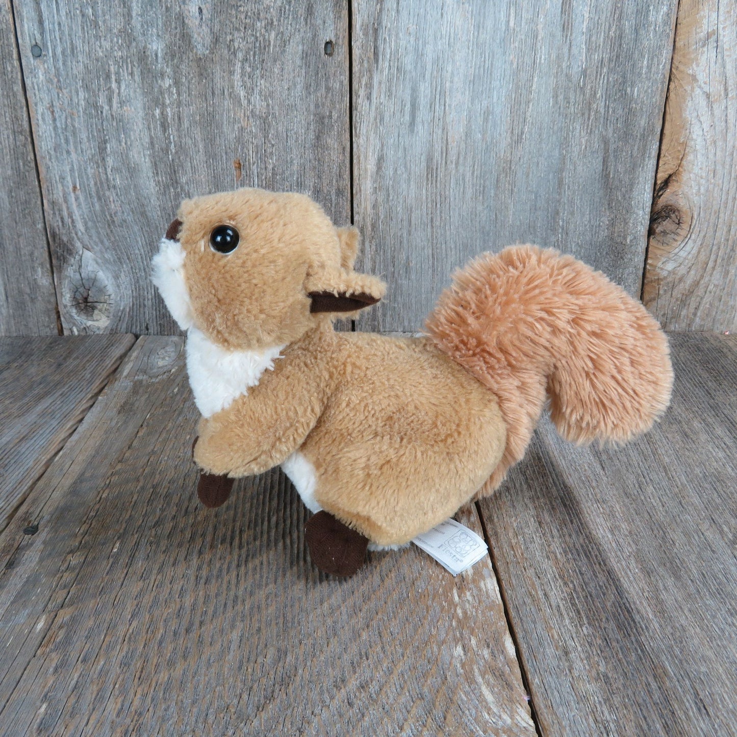 Squirrel Stuffed Animal Fiesta Plush Chipmunk Tan Brown Paws White Belly