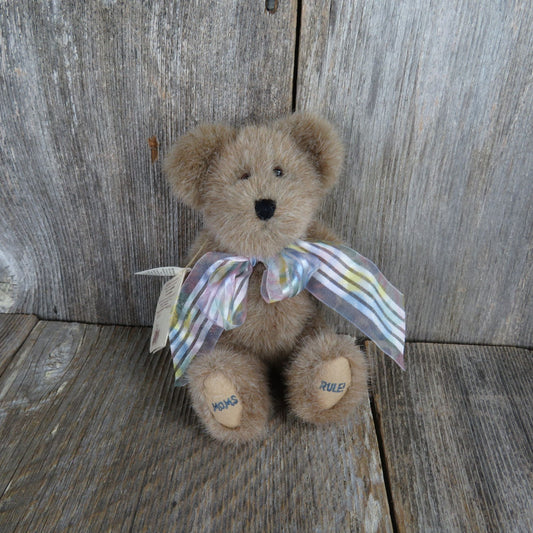 Vintage Teddy Bear Plush Jointed Brown Bow Boyd's Moms Rule Truly D. Bestmom 2000