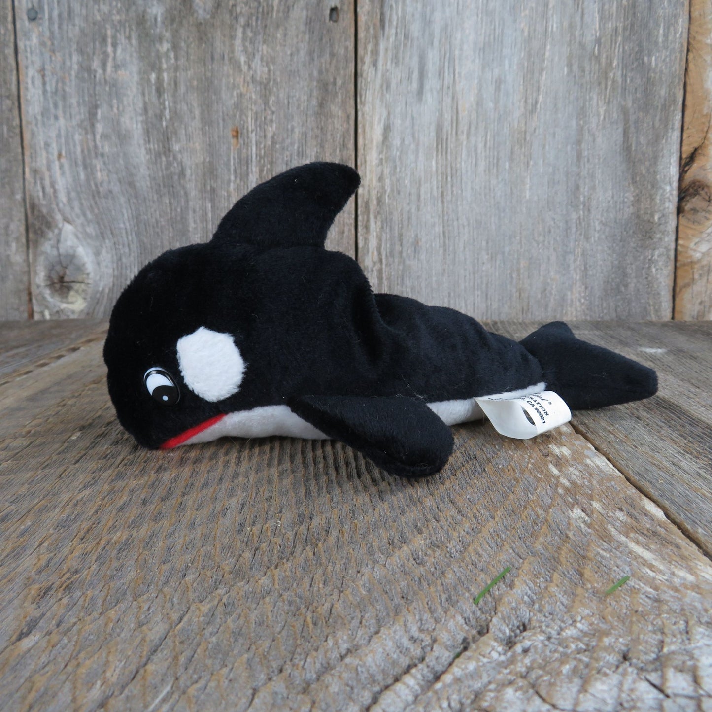 Whale Plush Orca Killer Whale Stuffed Animal Weighted Imperial Toys Bean Bag Black and White