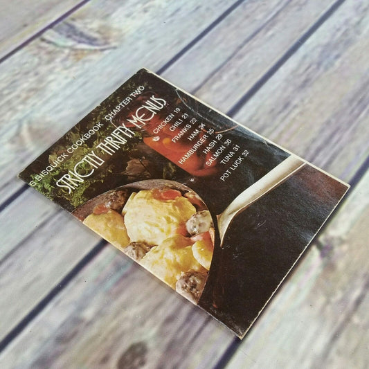 Vintage Bisquick Cookbook Strictly Thrifty Menus Chapter Two Pamphlet Booklet 1971 Paperback General Mills