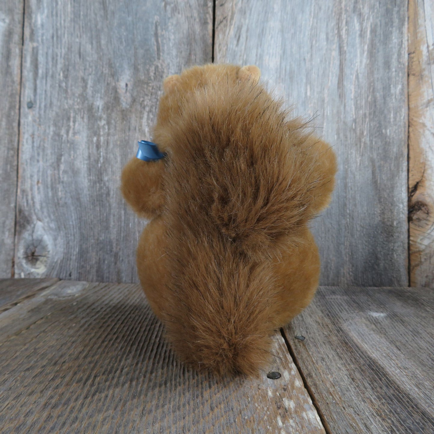 Vintage Squirrel Plush Selby Hallmark Woodland Creatures Stuffed Animal Blue Bow