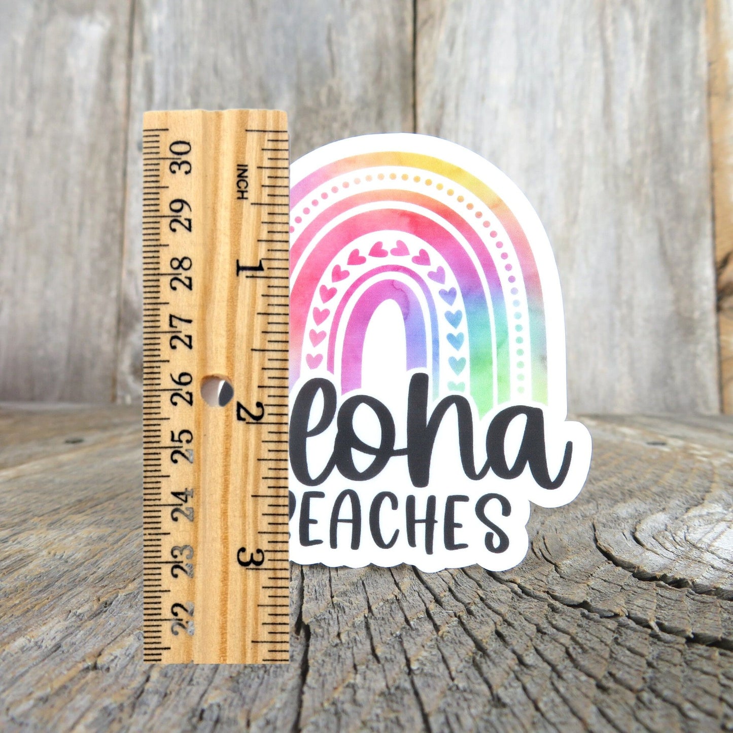 Aloha Beaches Sticker Rainbow Waterproof Hawaii Hello Summer Bitches Play On Words