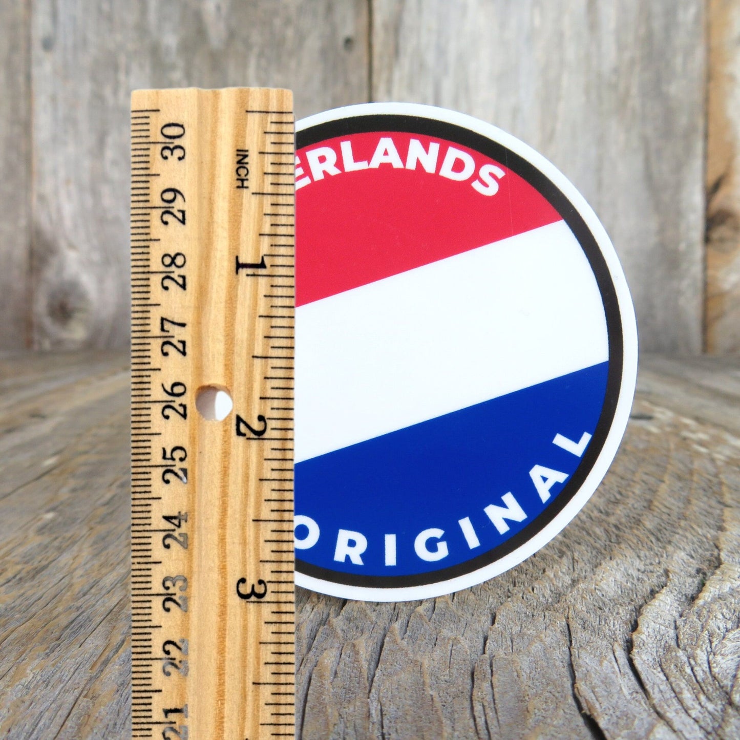 Netherlands Original Sticker Netherlands Red White Blue Flag Waterproof Circle Home Pride Proud