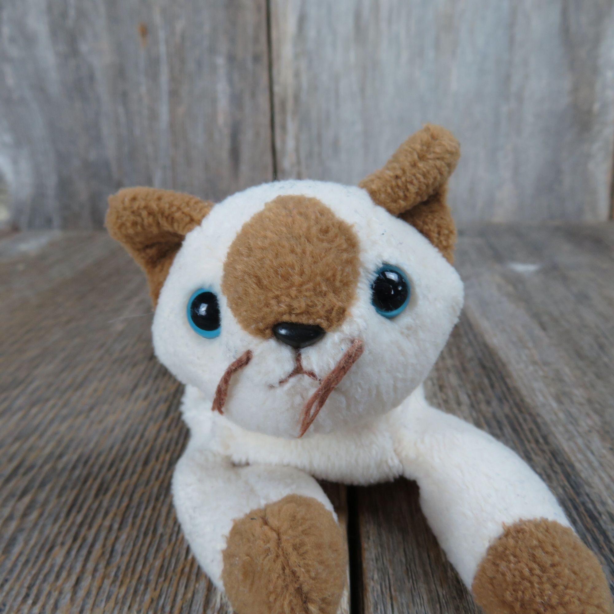 Vintage Cat Kitten Plush Beanie Snip Baby Siamese Bean Bag Stuffed Ani At Grandma s Table