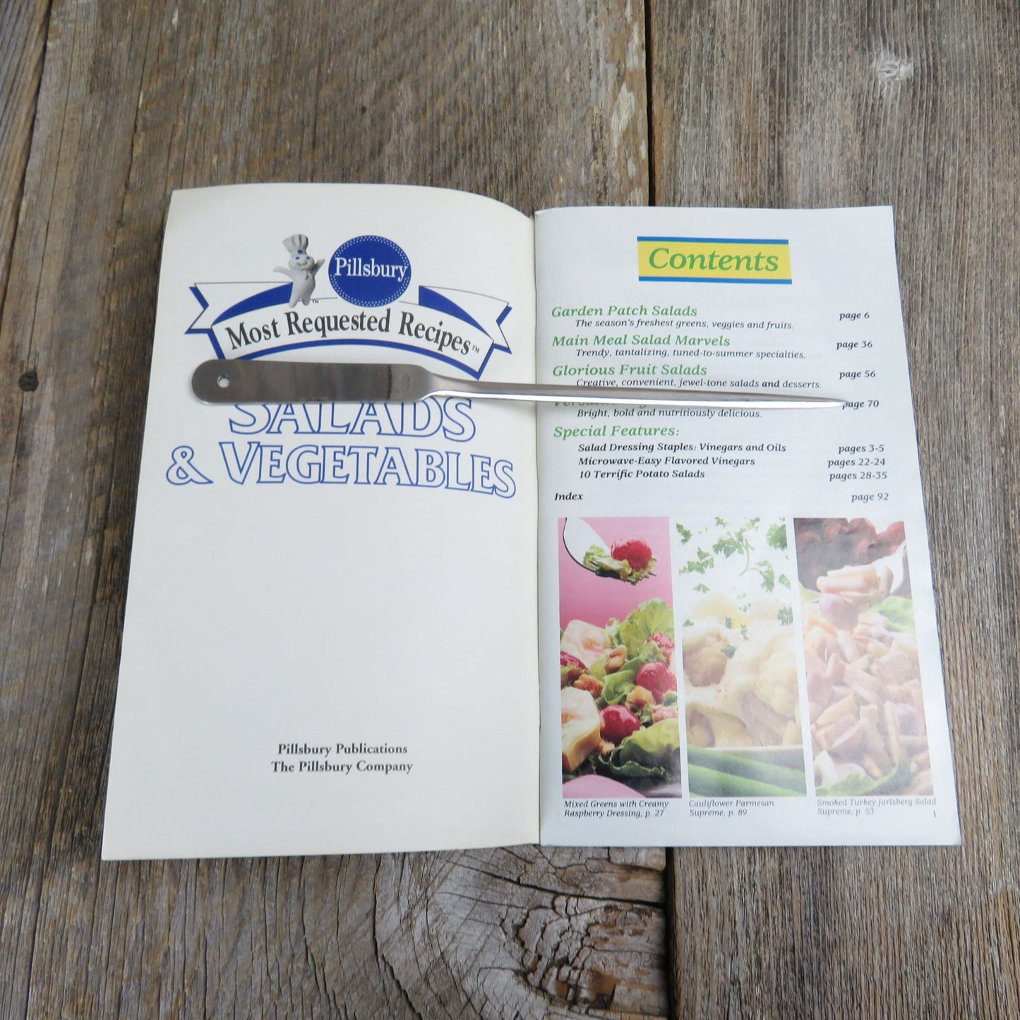 Salads and Vegetables Pamphlet Cookbook Pillsbury Most Requested 1994 Summer Recipes Paperback Booklet Grocery Store Vintage