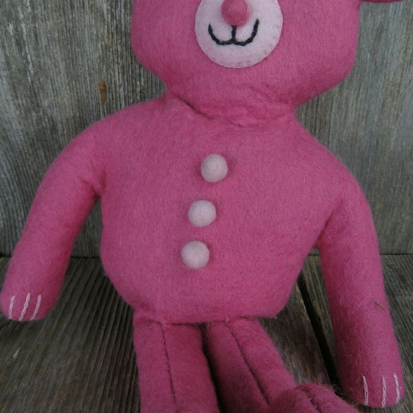 Pink Wool Bear Plush Party Hat Felt Clown Stuffed Animal En Gry & Sif