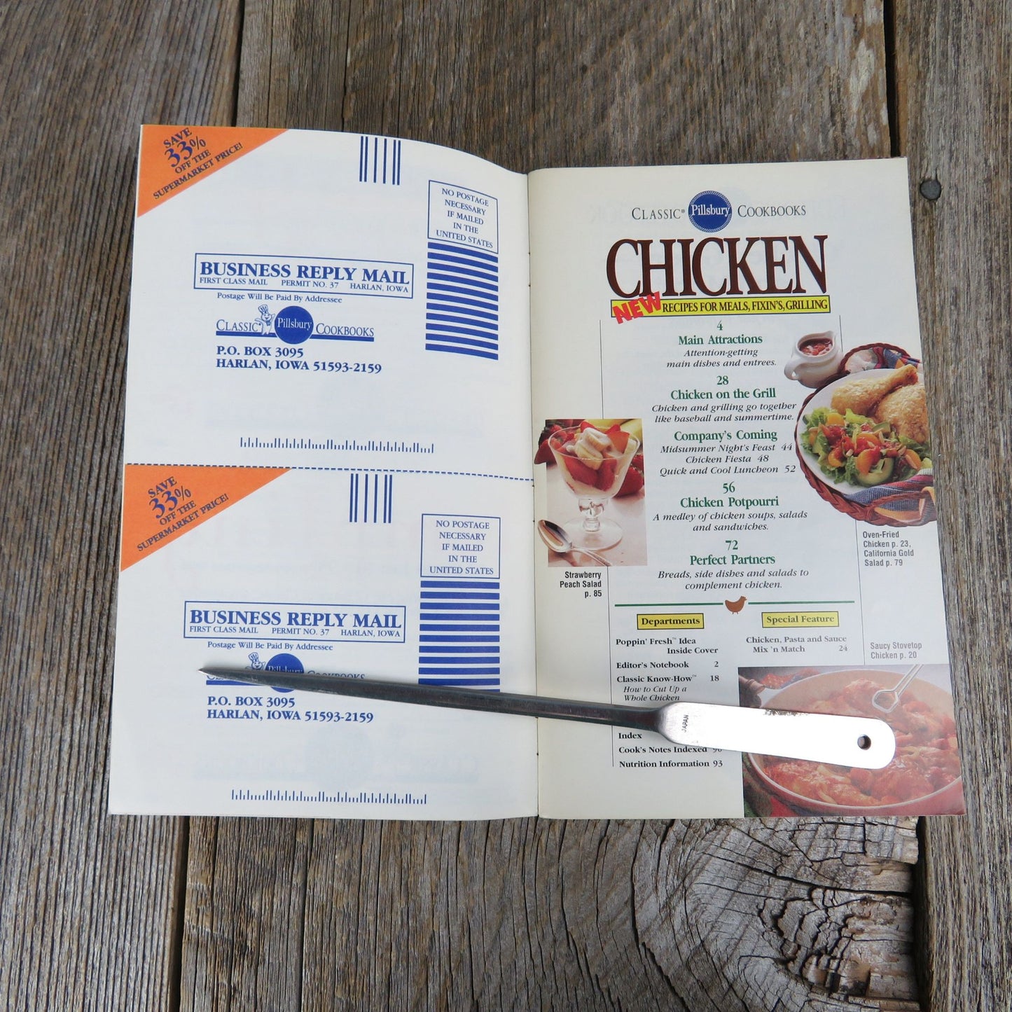 Chicken Recipes for Meals Fixin's Grilling Pillsbury Classic Cookbook Pamphlet Grocery Store Booklet August 1992