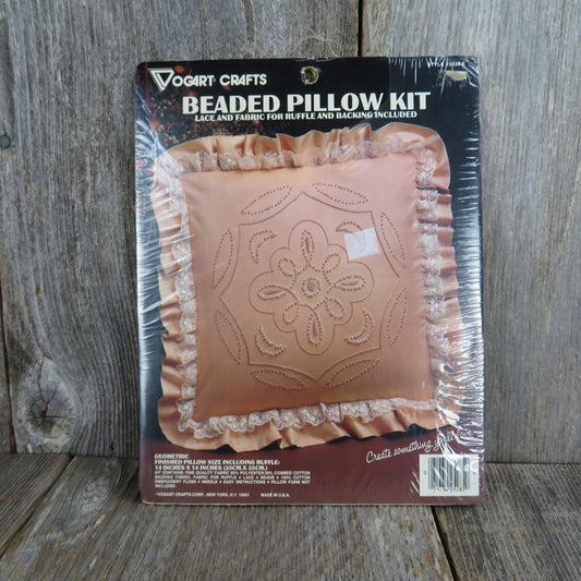 Beaded Pillow Kit Kit Embroidery Vogart Crafts Geometric Ruffled Pillow
