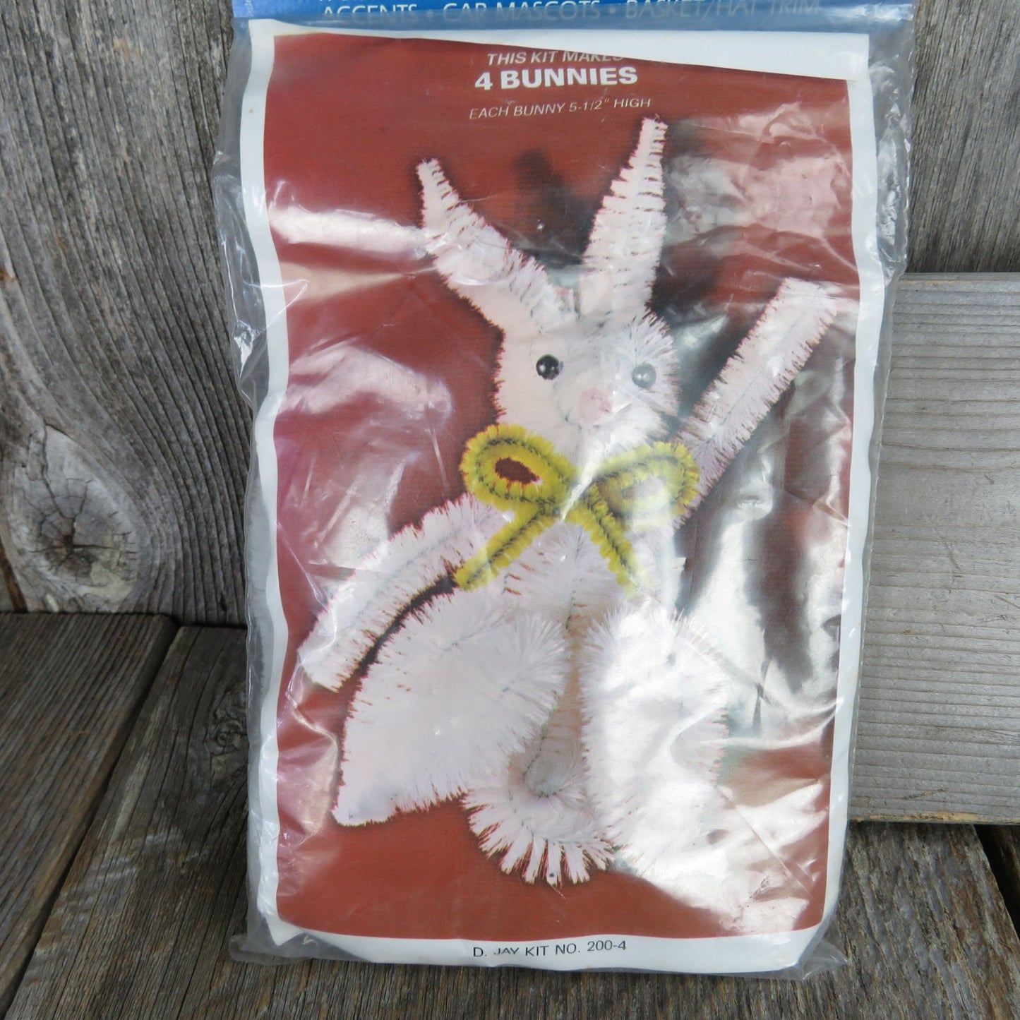 White Bunny Craft Kit Chenille-etts Projects Blue Jay Brand Easter Rabbit Pipe Cleaner Chenille Art Kids Activities Made in USA
