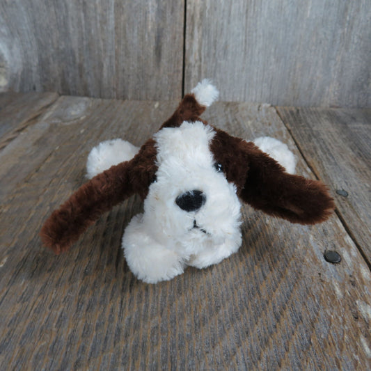 Brown and White Puppy Plush Russ Tanner Beanie Dog Bean Bag Stuffed Animal Bassett